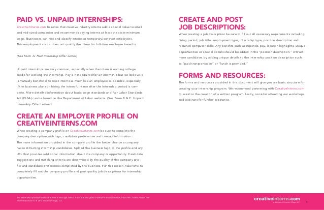 agreement employment vs letter offer Guide CreativeInterns.com Quick Start
