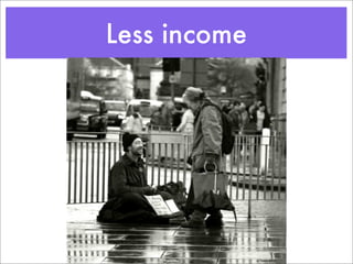 Less income
 