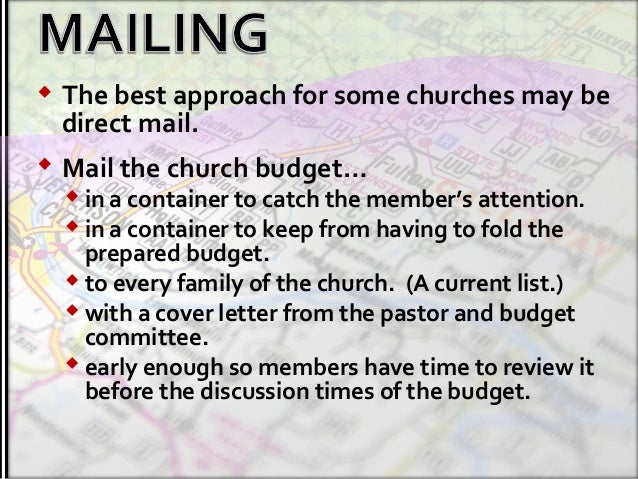 creatively present your church budget
