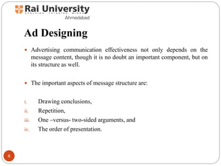 Creative message appeals, ad design and testing copy writing visuals ...