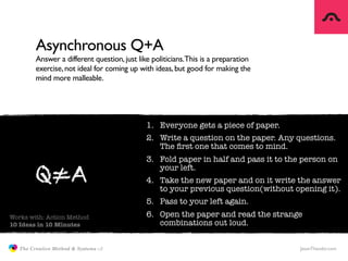 Asynchronous Q+A
                     Answer a different question, just like politicians.This is a preparation
           ...