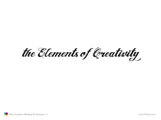 The Creative Method & Systems v2   JasonTheodor.com
  the
Creative
Method
 and systems
 
