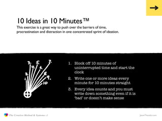 10 Ideas in 10 Minutes™
                     This exercise is a great way to push over the barriers of time,
             ...