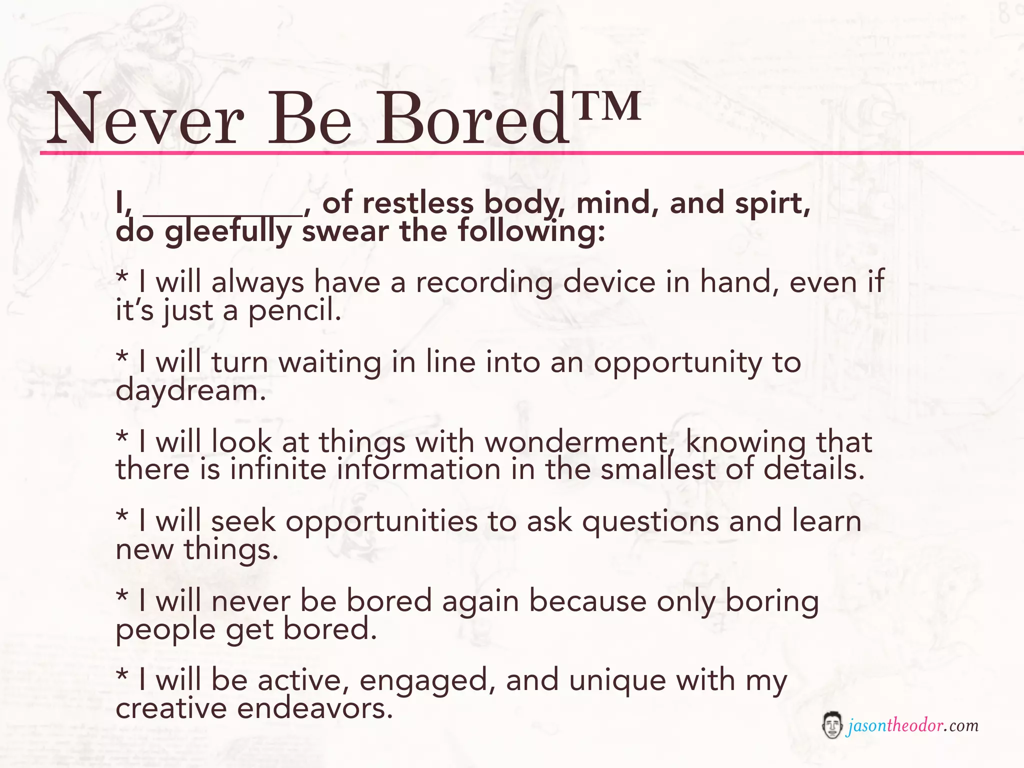 Jason Theodor's Creative Method and Systems