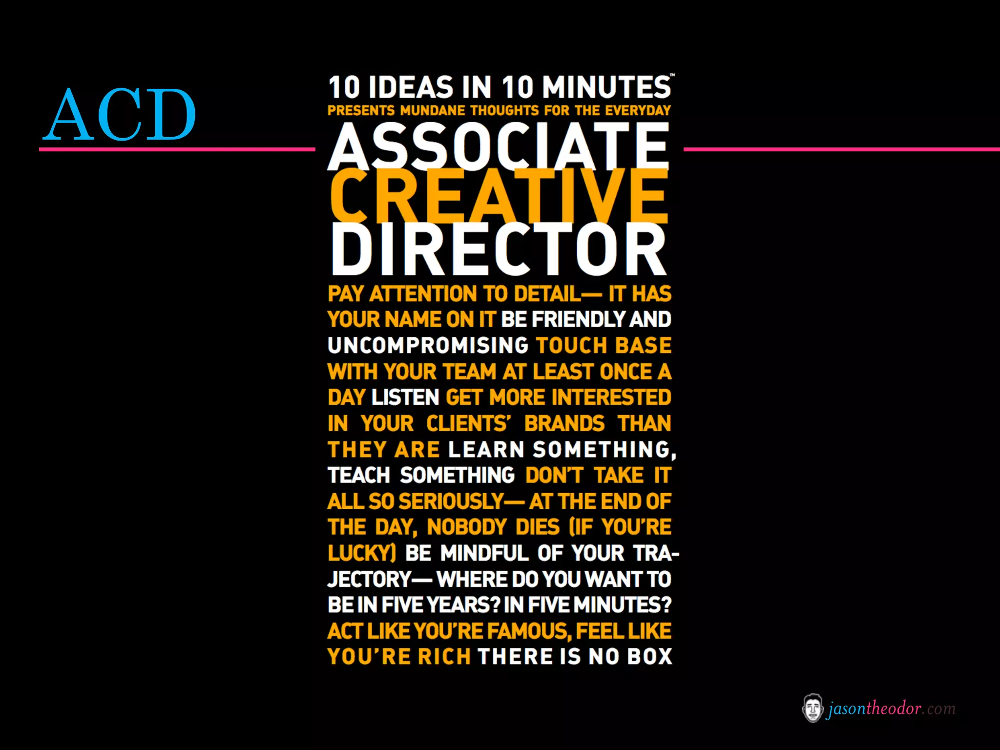 Jason Theodor's Creative Method and Systems