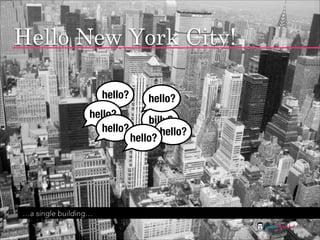 Hello New York City!

                      hello?       hello?
                  hello?
                                 ...