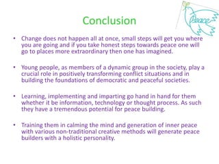 Creative modes for peace building | PPT