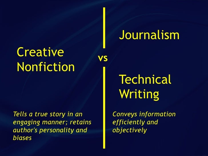 is journalism same as creative writing