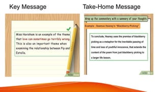 Key Message Take-Home Message
 