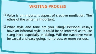 Exploring Creative Nonfiction: Memoir, Personal Essay, and Narrative ...