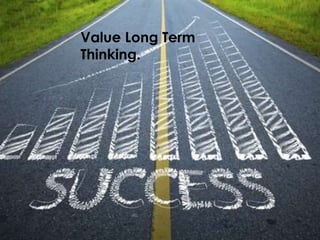 Value Long Term
Thinking.
 