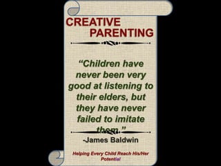 CREATIVE
PARENTING
Helping Every Child Reach His/Her
Potential