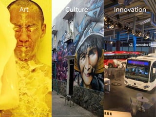 Art Culture Innovation
http://www.beat.com.au/arts/melbourne-exhibition-uncovering-politically-charged-asian-
performance-art http://www.mantlethought.org/arts-and-culture/graffiti-saigon https://media.daimler.com/marsMediaSite
 