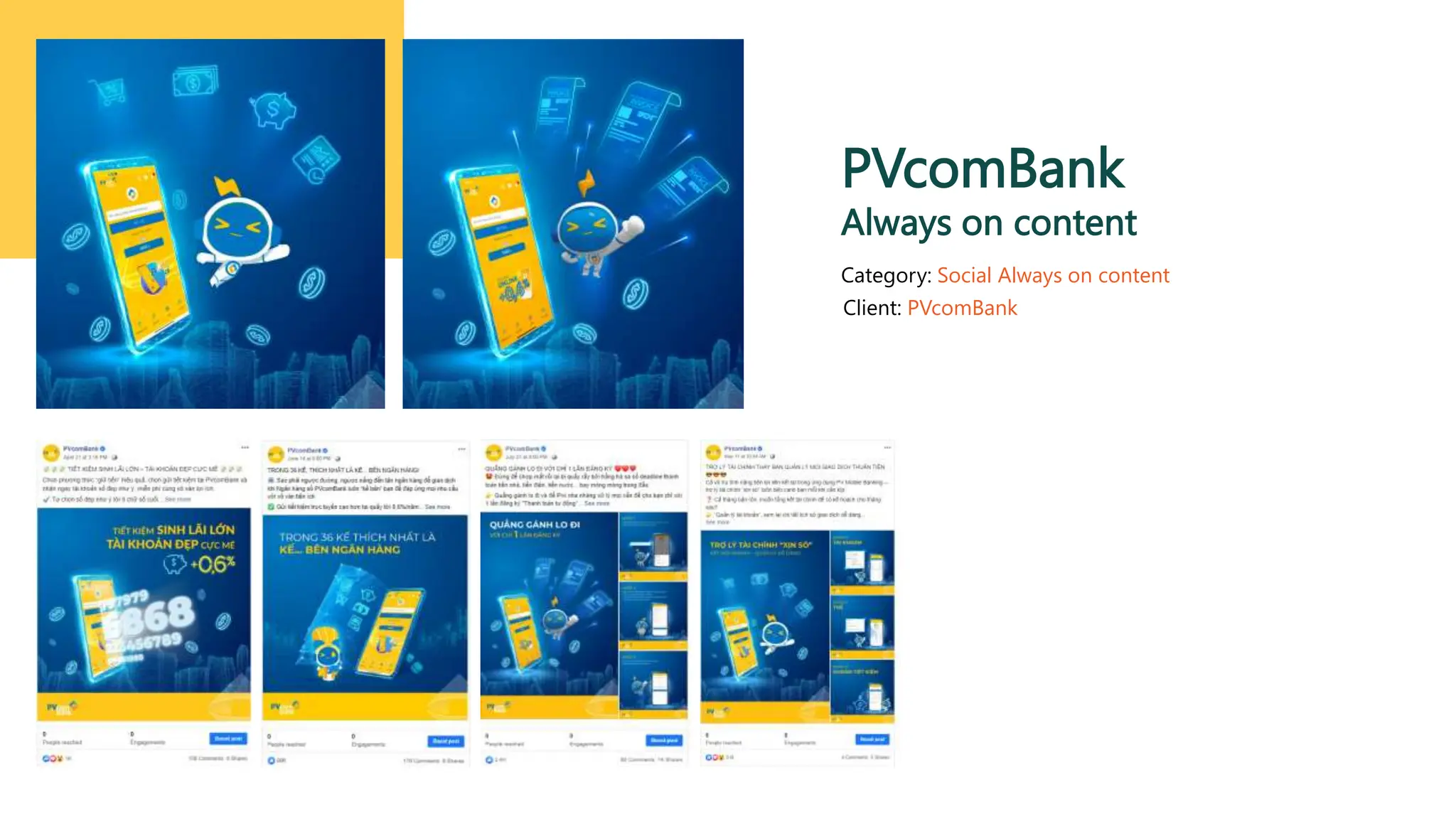 PVcomBank
Always on content
Category: Social Always on content
Client: PVcomBank
 