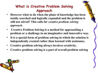 Creative Problem Solving Examples