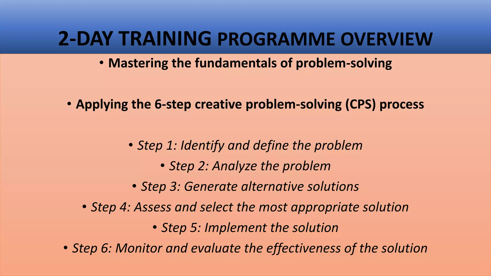 Creative problem solving skills & process | PPT