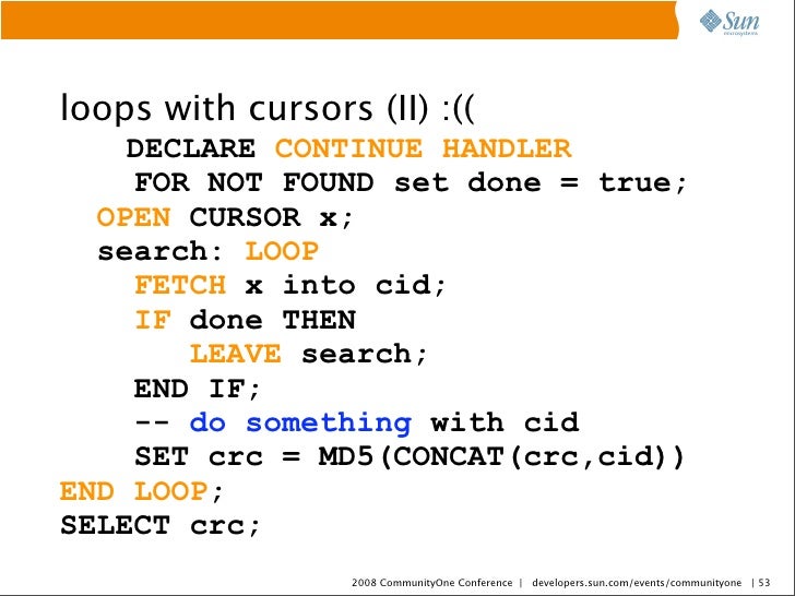 Mysql loop continue