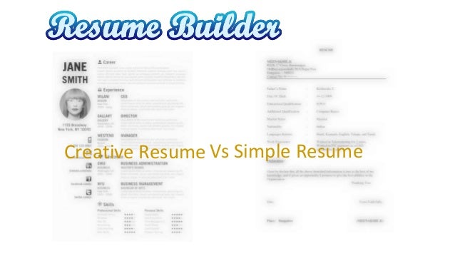 creative resume or simple text resume