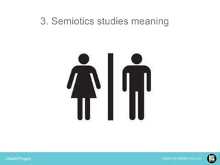 3. Semiotics studies meaning

Client/Project

CREATIVE SEMIOTICS LTD.

 
