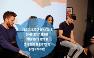 AT HOLLER WE’VE BEEN
THINKING ABOUT IT A
LOT. WE RAN AN EVENT
ABOUT THE
RESPONSBILITY
INFLUENCERS HAVE…
 