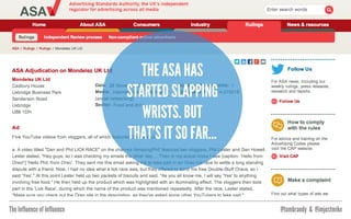 The Influence of Influence @tombrandy & @imjustmike
INDUSTRYREGULATIONS 9pm watershed
No junk food to kids
Voluntary groups e.g. Portman
OFCOM and ASA guidelines
Education quota
 