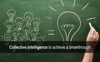 6 
IN A NUTSHELL GAMESTORM YOUR WORKSHOP! 
Collective intelligence to achieve a breakthrough  