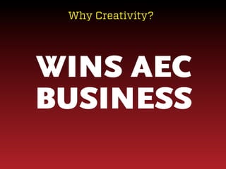 Why Creativity?

WINS AEC
BUSINESS

 