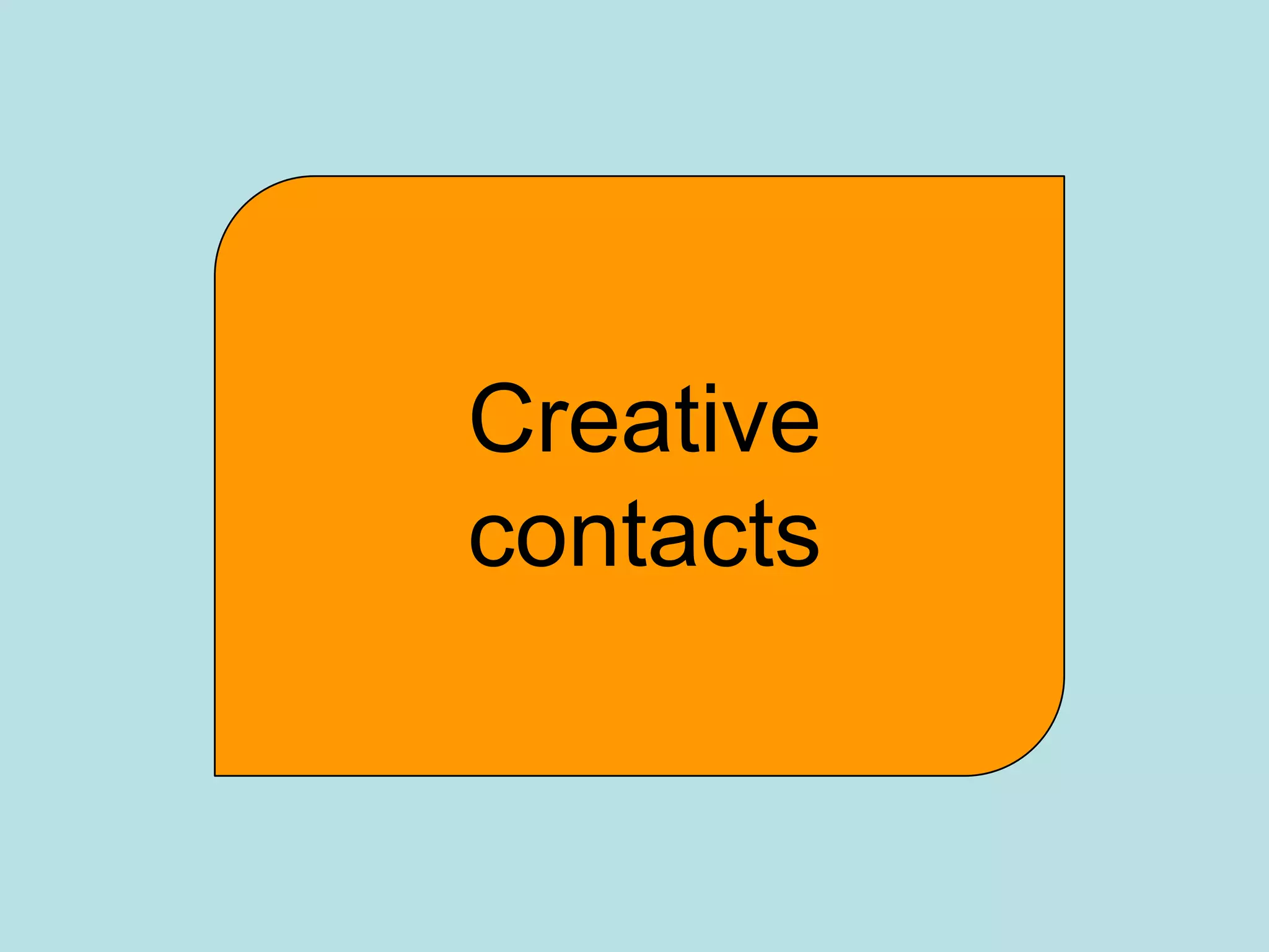 Creative
contacts
 