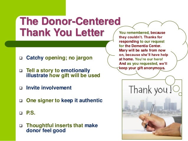 sample thank you letters to donors