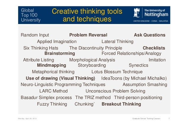 Creative thinking and problem solving