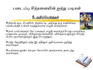 Creative thinking in Tamil by S.Lakshmanan psychologist | PPT