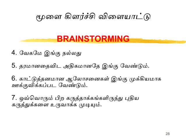 Creative thinking in Tamil by S.Lakshmanan psychologist | PPT