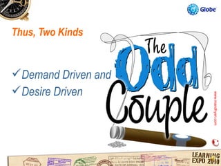 Thus, Two Kinds


Demand Driven and
Desire Driven




                     www.mandhyan.com
                     www.mandhyan.com
 