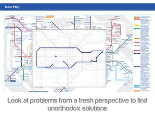 Look at problems from a fresh perspective to find
              unorthodox solutions
 