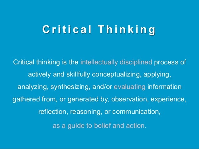 Critical thinking and problem solving training