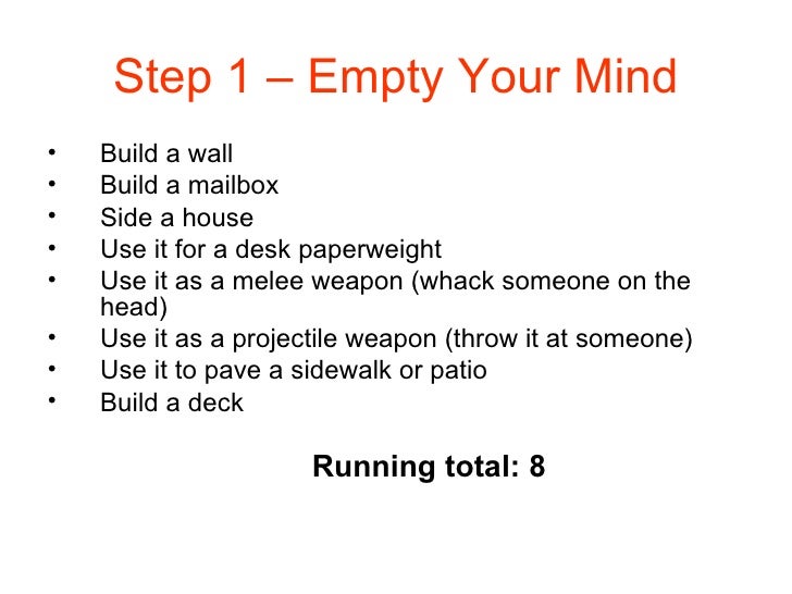 creative thinking techniques forty uses for a brick uses for a brick