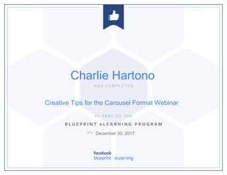Creative Tips for the Carousel Format Webinar
December 30, 2017
Charlie Hartono
 