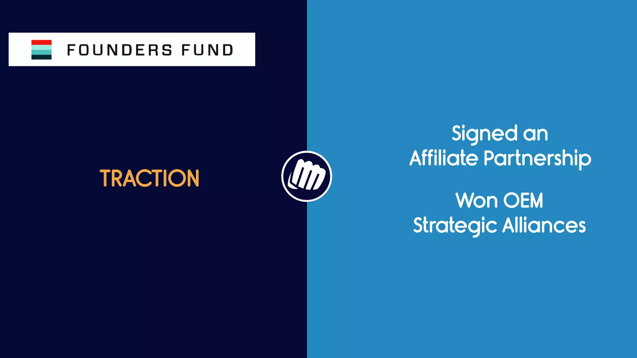 TRACTION
Signed an  
Affiliate Partnership
Won OEM  
Strategic Alliances
 