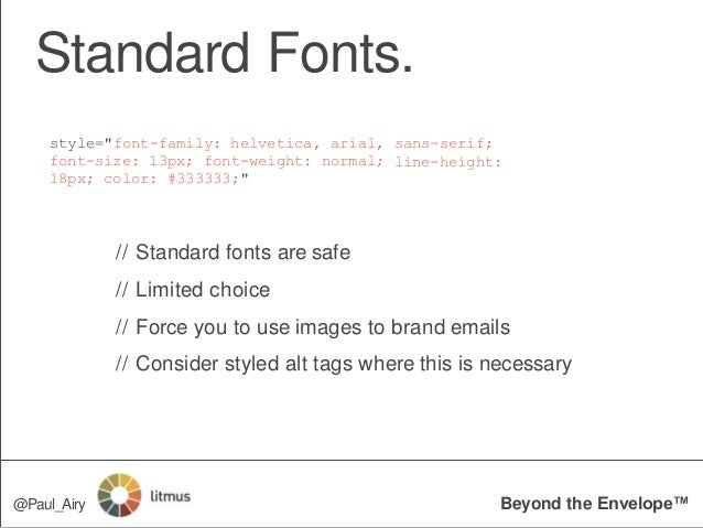 creative typography in email email font size