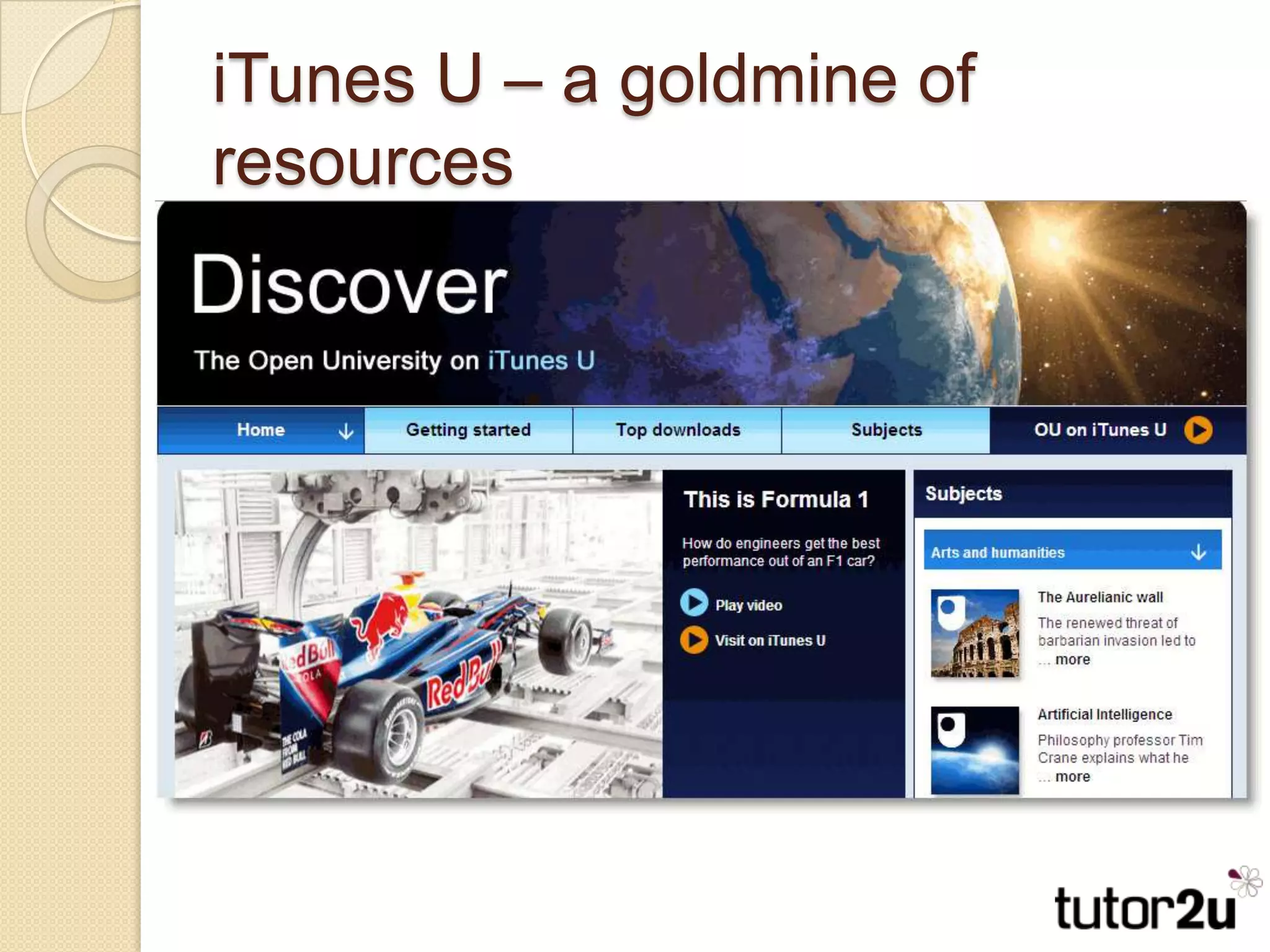 iTunes U – a goldmine of resources