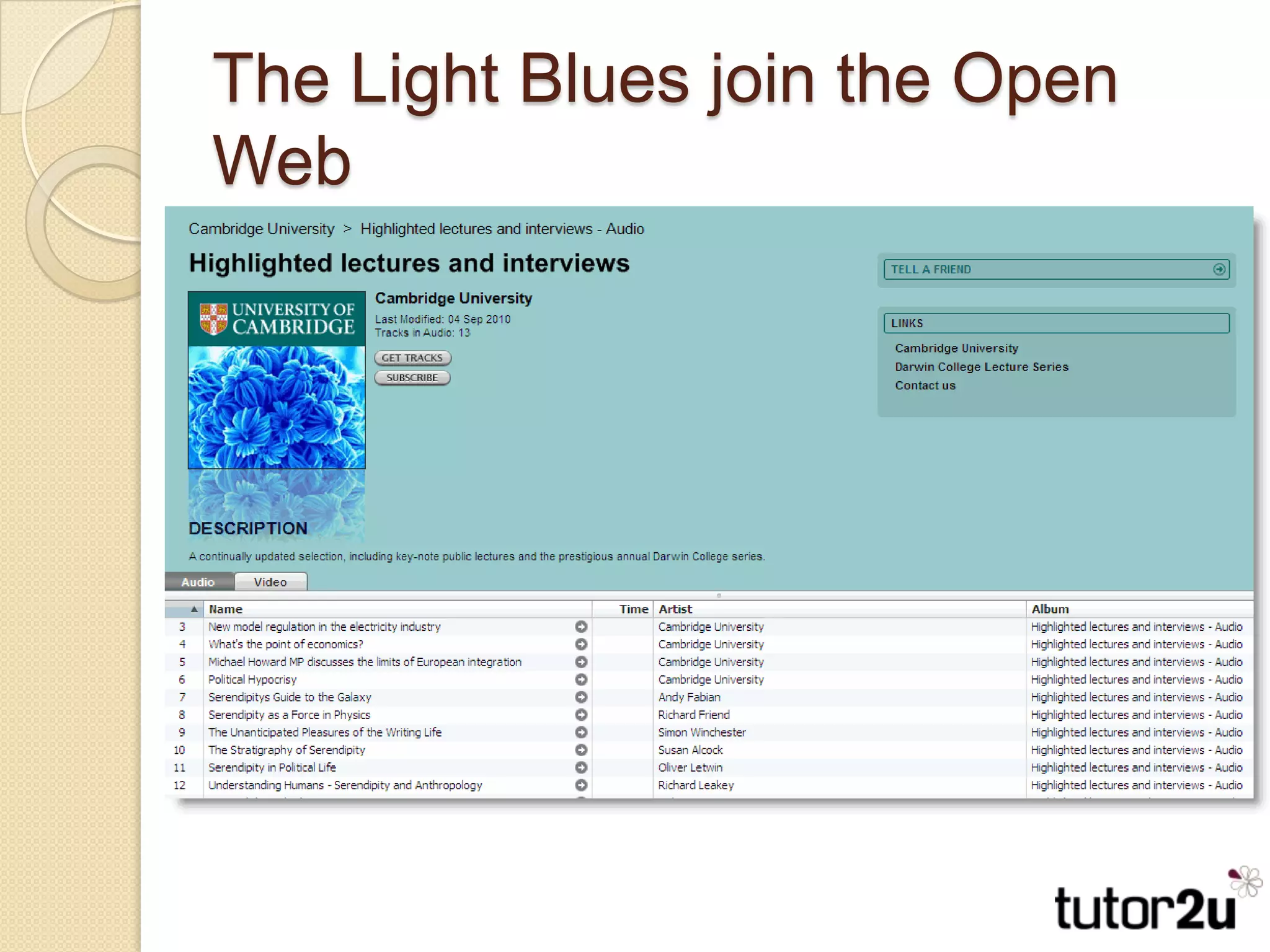 The Light Blues join the Open Web