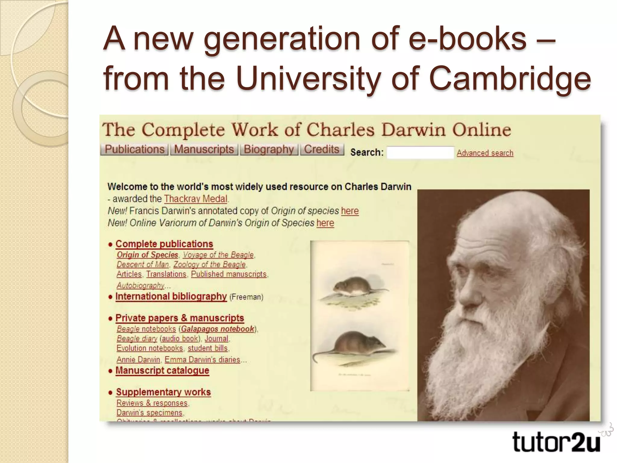 A new generation of e-books – from the University of Cambridge