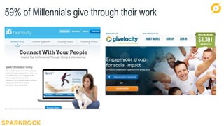 16
59% of Millennials give through their work
 