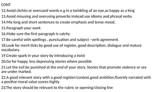 Ambitious Punctuation CREATIVE WRITING.pptx vivid description and guidelines | PPTX