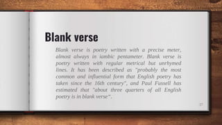 Types of Poetry | PPTX