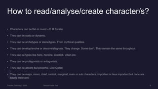 How to read/analyse/create character/s?
 