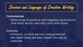 Nature and Language of Creatives Writing | PPTX