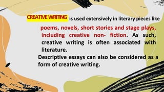 Creative Writing PPT Week 1.pptx | Desserts and Baking | Food & Drink