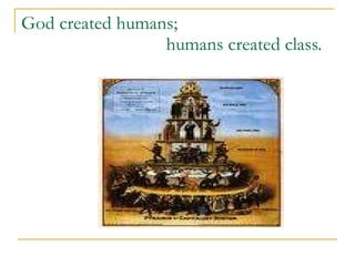 God created humans;   humans created class. 