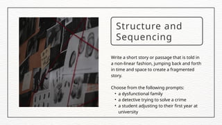 Creative Writing Skills and Prompts Educational Presentation in Simple ...